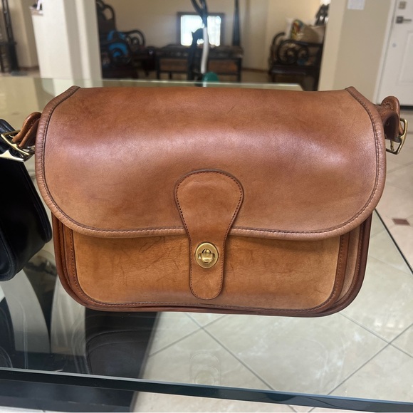 Vintage Coach British Tan Original Rambler Bag 9735 Hard to Find Messenger 1986 - Picture 1 of 12